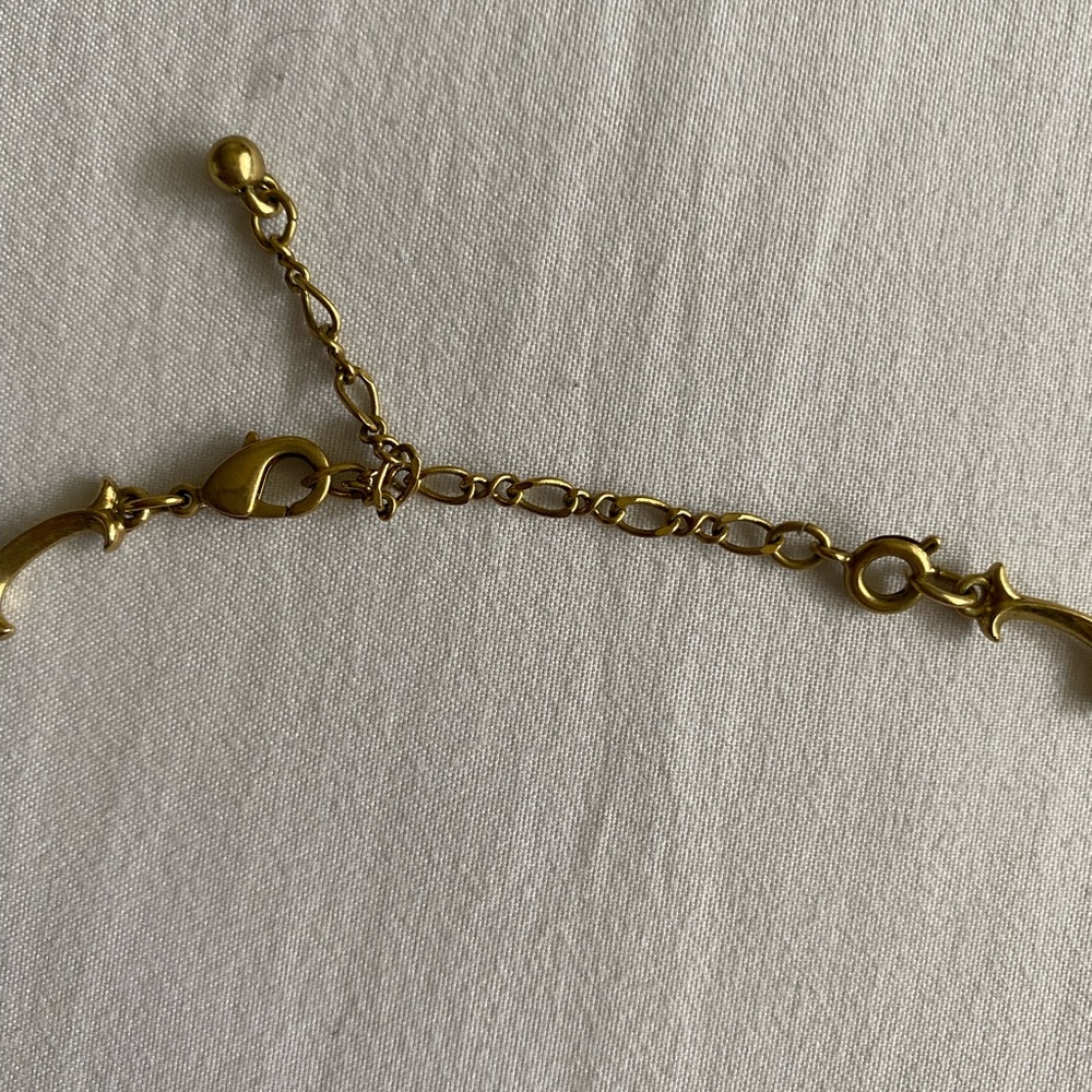 VINTAGE amber and gold and diamond necklace - Picture 4 of 5